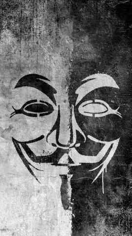 Anonymous Mask Wall IPhone Wallpaper HD  IPhone Wallpapers