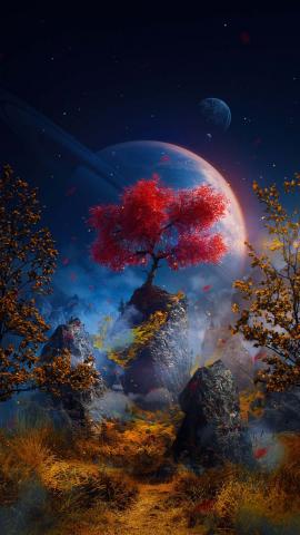Scifi Space Tree IPhone Wallpaper HD  IPhone Wallpapers