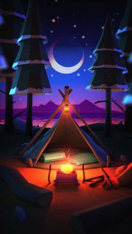 Camping Christmas IPhone Wallpaper HD  IPhone Wallpapers