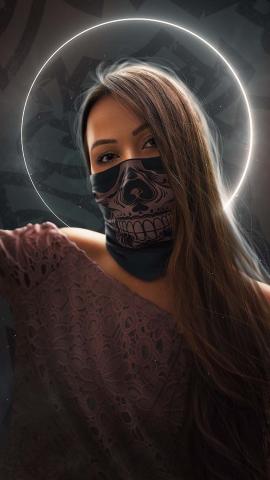Ghost Mask Girl IPhone Wallpaper HD 1  IPhone Wallpapers