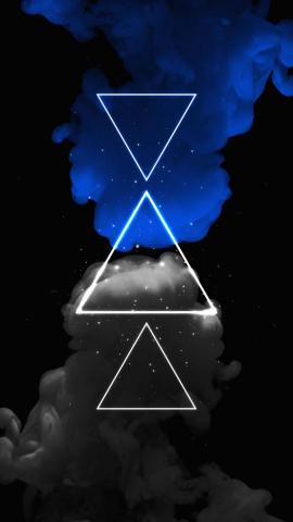 Smoke And Neon Triangle IPhone Wallpaper HD  IPhone Wallpapers