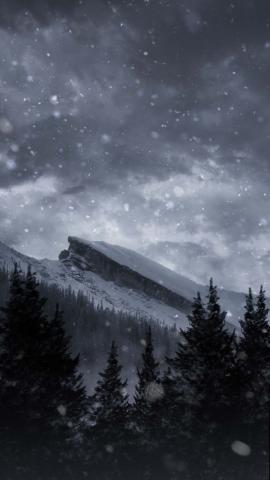 Snowfall Mountain IPhone Wallpaper HD  IPhone Wallpapers