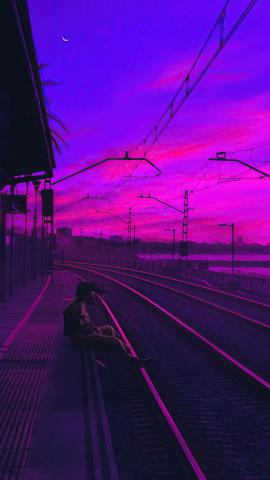 Train Station Vaporwave IPhone Wallpaper HD  IPhone Wallpapers