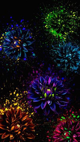 Amoled Flowers IPhone Wallpaper HD  IPhone Wallpapers