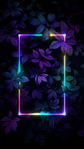 Neon RGB Foliage IPhone Wallpaper HD  IPhone Wallpapers