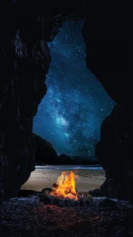 Campfire At Beach IPhone Wallpaper HD  IPhone Wallpapers