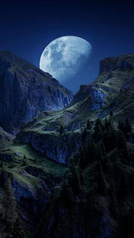 Moon Mountain IPhone Wallpaper HD  IPhone Wallpapers
