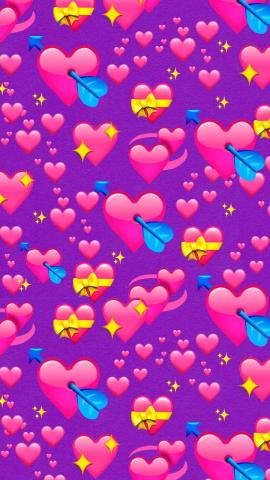 Heart Emoji Collage IPhone Wallpaper HD  IPhone Wallpapers
