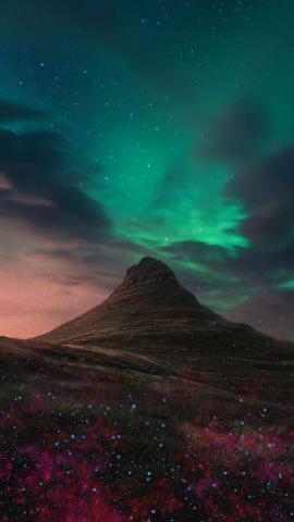 Iceland Mountains Northern Lights 4K IPhone Wallpaper  IPhone Wallpapers