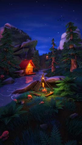 Camping In Forest 4K IPhone Wallpaper  IPhone Wallpapers
