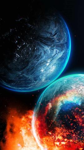 Planets Collision 4K IPhone Wallpaper  IPhone Wallpapers