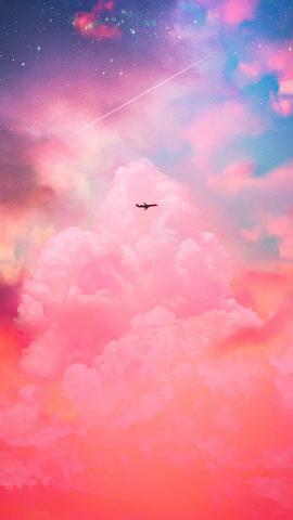 Pink Aeroplane Sky HD IPhone Wallpaper  IPhone Wallpapers