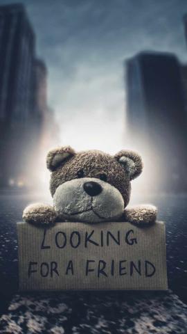 Lonely Teddy 4K IPhone Wallpaper  IPhone Wallpapers