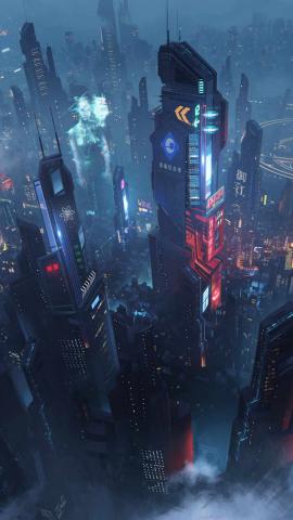 Cyber City Night IPhone 13 Wallpaper  IPhone Wallpapers
