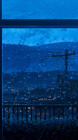 Rain Drops Over Window Glass IPhone 13 Wallpaper  IPhone Wallpapers