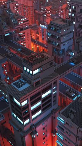 Urban Night Houses IPhone Wallpaper  IPhone Wallpapers