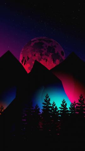 Moon Mountains 4K IPhone Wallpaper  IPhone Wallpapers