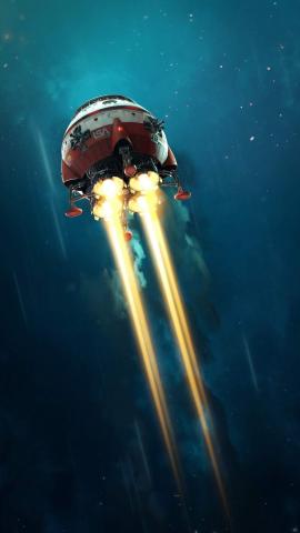 Mini Space Ship IPhone Wallpaper  IPhone Wallpapers