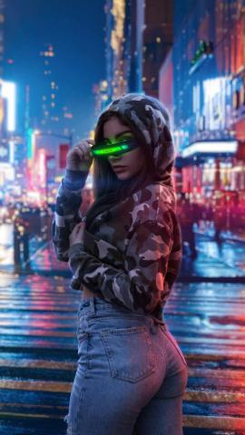 Techno Girl IPhone Wallpaper  IPhone Wallpapers