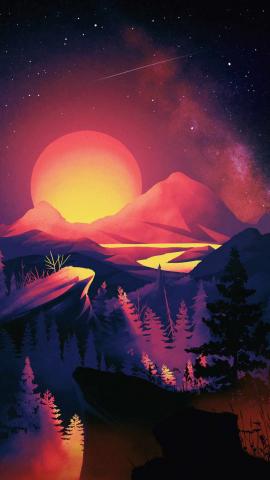Mountain Sunrise Scenery IPhone Wallpaper  IPhone Wallpapers