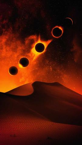 Desert Moon Eclipse IPhone Wallpaper  IPhone Wallpapers