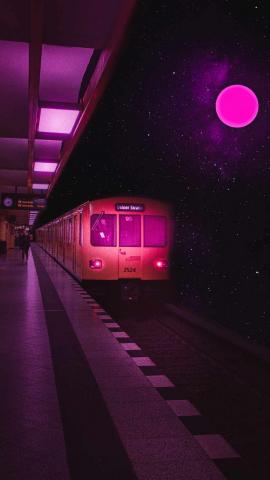 Subway In Space IPhone Wallpaper  IPhone Wallpapers