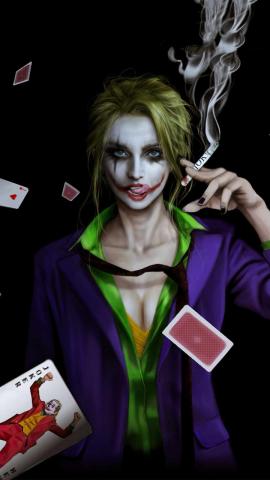 Joker Girl Smoke IPhone Wallpaper  IPhone Wallpapers