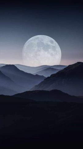 Big Moon And Mountains IPhone Wallpaper  IPhone Wallpapers