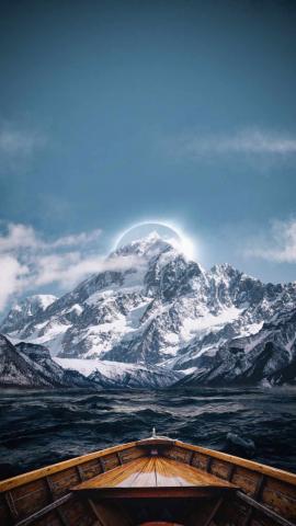 Alps Mountains Moon IPhone Wallpaper  IPhone Wallpapers