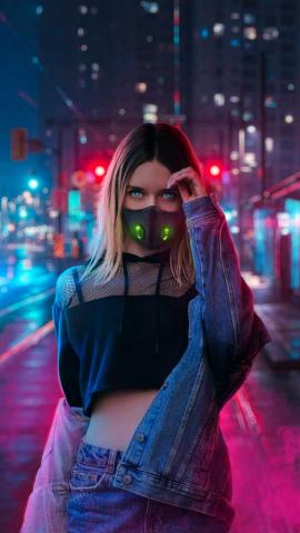 Cyborg Girl Masked IPhone Wallpaper  IPhone Wallpapers