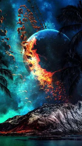 Moon Destruction IPhone Wallpaper HD  IPhone Wallpapers