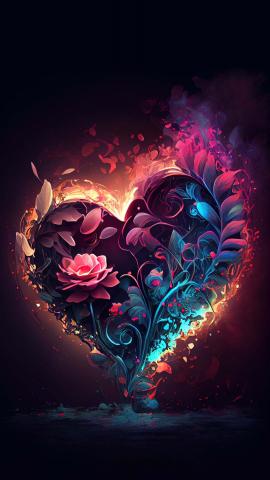 Floral Heart IPhone Wallpaper HD  IPhone Wallpapers