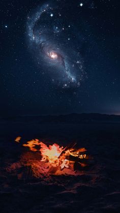Galaxy View With Campfire IPhone Wallpaper HD  IPhone Wallpapers