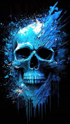 Blue Skull IPhone Wallpaper HD  IPhone Wallpapers