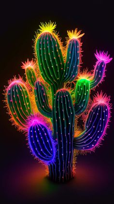 Colorful Cactus IPhone Wallpaper HD  IPhone Wallpapers