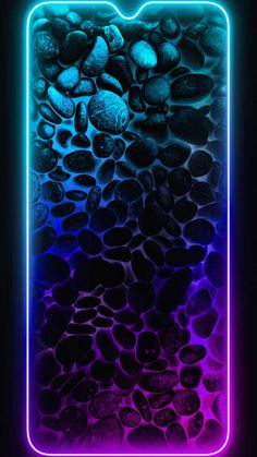Pebble Stones Neon Frame Wallpaper  IPhone Wallpapers