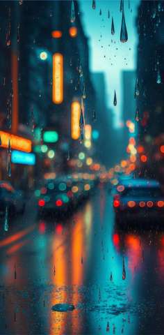 rain on the city