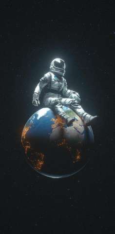 Astronaut on the Earth