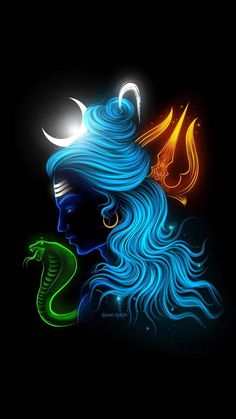 God Shiva Neon Colours