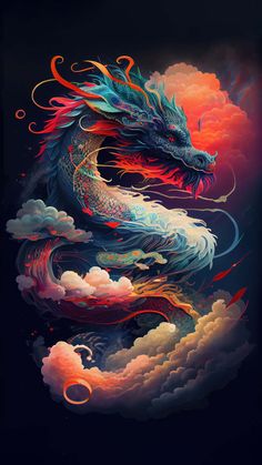 Dragon In Clouds