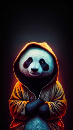 Panda In Hoodie