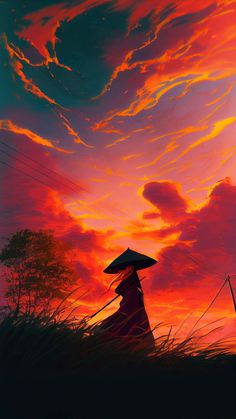 Samurai Sunset Sky