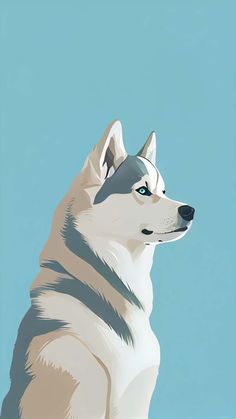 White Husky Dog