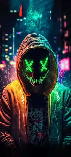 Neon Mask Hoodie