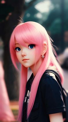 Pink Hairs Girl Ai
