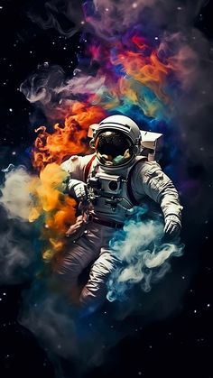 Astronaut Lost In Cosmic Smoke