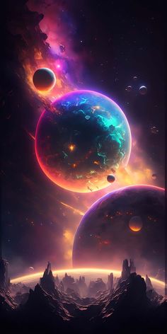 Multi Planets iPhone Wallpaper HD  iPhone Wallpapers