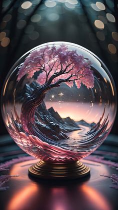 Tree in a Glass Sphere iPhone Wallpaper 4K  iPhone Wallpapers