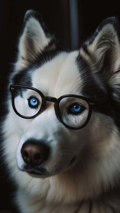 Husky with Glasses iPhone Wallpaper 4K  iPhone Wallpapers