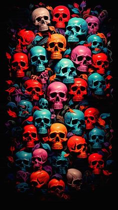 Halloween Skulls iPhone Wallpaper 4K  iPhone Wallpapers